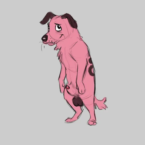 courage the cowardly dog (character) (cartoon network, courage the cowardly dog) created by folvondusque