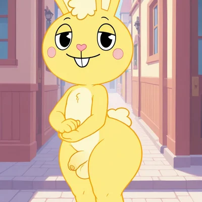 cuddles (htf) (happy tree friends, mondo media) created by boxen549