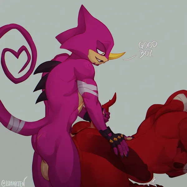 espio the chameleon, knuckles the echidna (sega, sonic the hedgehog (series)) created by lumarten