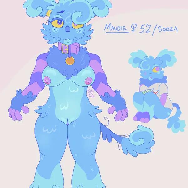 fan character (big blue bubble, dawn of fire) created by theredlace