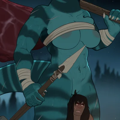 fang (primal), spear (primal) (primal (series)) created by quangdoann