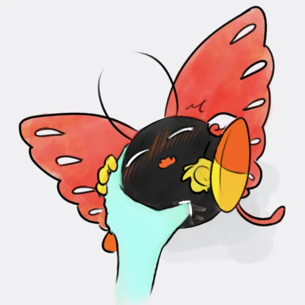 fecto elfilis, morpho knight (kirby (series), kirby and the forgotten land) created by ne (pixiv)