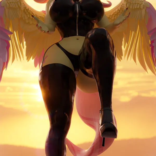 fluttershy (mlp) (friendship is magic, hasbro) created by vladichslg