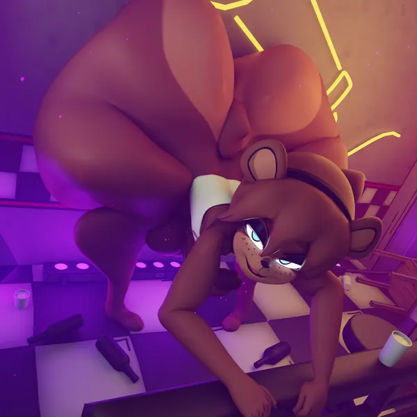 freddy (fnaf), frenni (cryptiacurves) (five nights at freddy's, fredina's nightclub) created by jordevoir (artist)