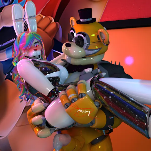 glamrock freddy, valentina cassidy (five nights at freddy's, five nights at freddy's: security breach) created by valeferry official