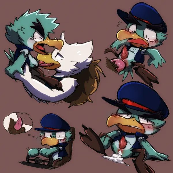 haywood, joey the delivery bird created by kazoko (artist)