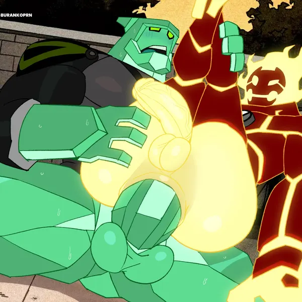 heatblast, tetrax shard (ben 10, cartoon network) created by buranko