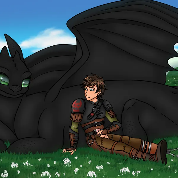 hiccup horrendous haddock iii, toothless (dreamworks, european mythology) created by avexcity