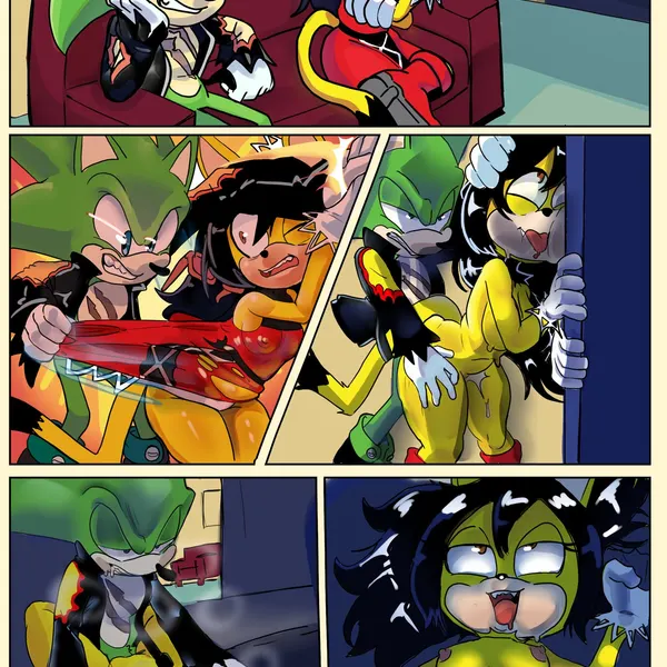 honey the cat, scourge the hedgehog (archie comics, sega) created by nicole chees