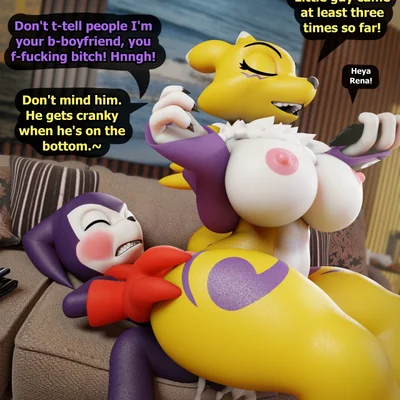 impmon (bacn), renamon (bacn) (bandai namco, digimon) created by bacn