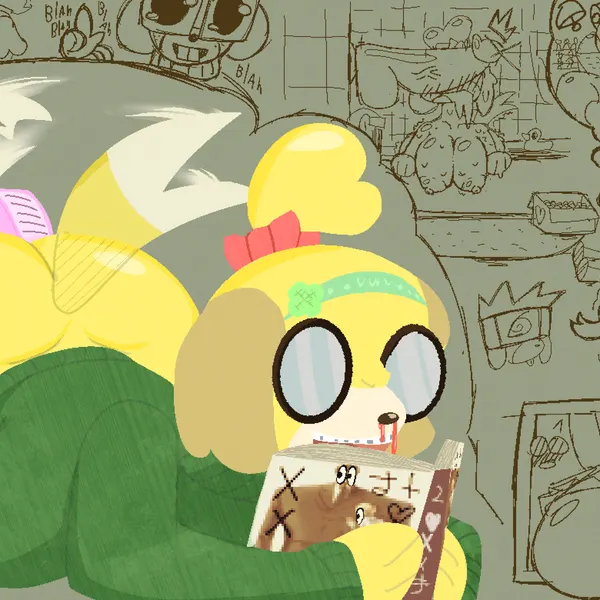 isabelle (animal crossing), villager (animal crossing) (animal crossing, nintendo) created by lefemdoc