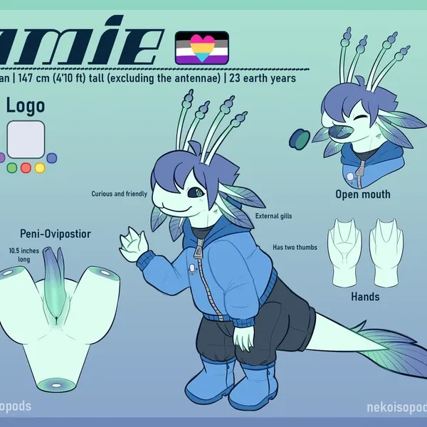 jamie (nekoisopods) created by pussypillbugs