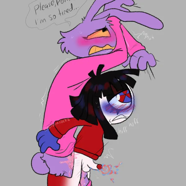 jax (tadc), pomni (tadc) (glitch productions, the amazing digital circus) created by chimeracocks