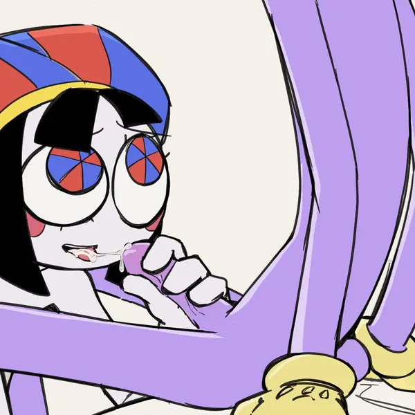 jax (tadc), pomni (tadc) (glitch productions, the amazing digital circus) created by somnambulaart