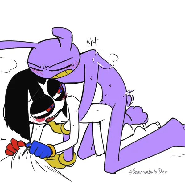 jax (tadc), pomni (tadc) (glitch productions, the amazing digital circus) created by somnambulaart
