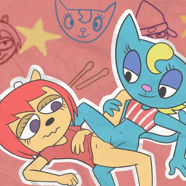 katy kat, lammy lamb, ma-san (parappa the rapper, sony corporation) created by weirdkoaladream