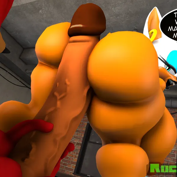 knuckles the echidna, rouge the bat (sega, sonic the hedgehog (series)) created by rocketspuff