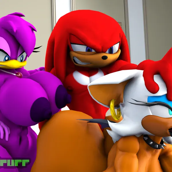 knuckles the echidna, rouge the bat, wave the swallow (sega, sonic riders) created by rocketspuff