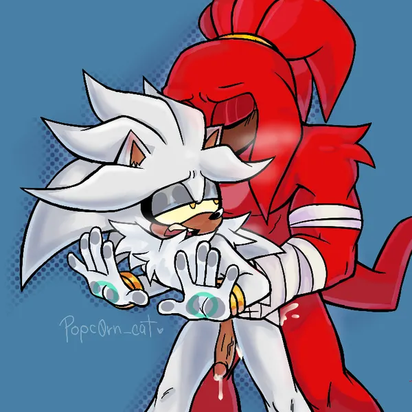knuckles the echidna, silver the hedgehog (sega, sonic boom) created by meowwabae