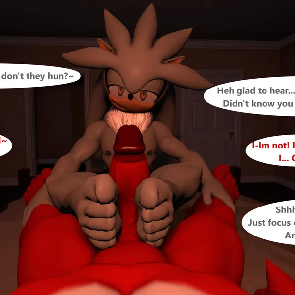 knuckles the echidna, silver the hedgehog (sega, sonic the hedgehog (series)) created by aldenyates