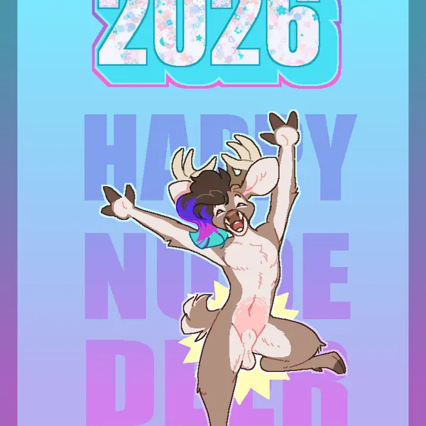 kristoffer everglade (happy nude deer, new year) created by dyyrlysh