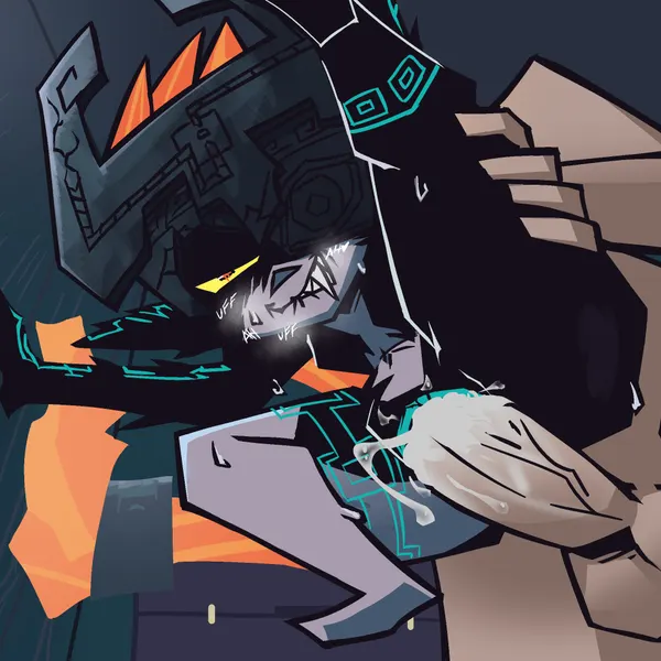link, midna (nintendo, the legend of zelda) created by mrguardianeye