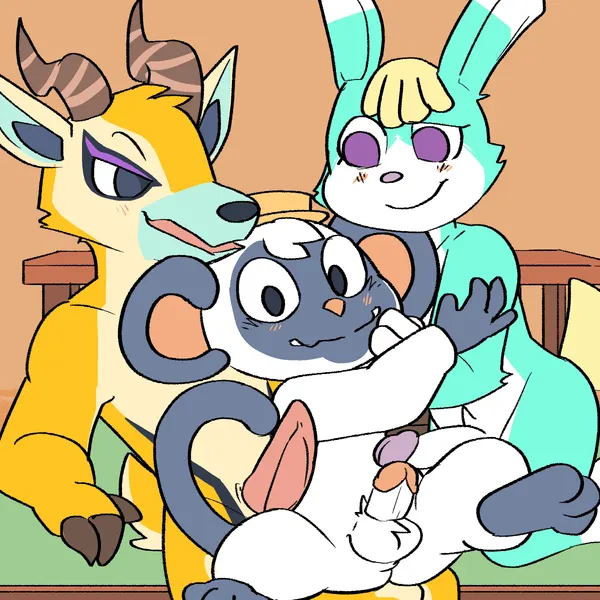 lopez (animal crossing), niko (animal crossing), sasha (animal crossing) (animal crossing, nintendo) created by mousesix