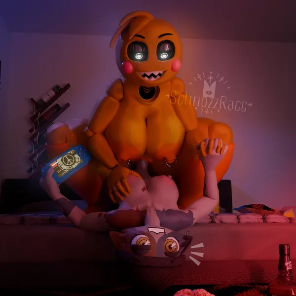 lovetaste chica, meow skulls, toy chica (fnaf) (epic games, five nights at freddy's) created by schnozzracclewd