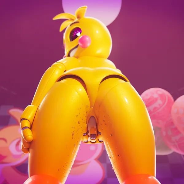 lovetaste chica, toy chica (fnaf) (five nights at freddy's, five nights at freddy's 2) created by ashleyorange
