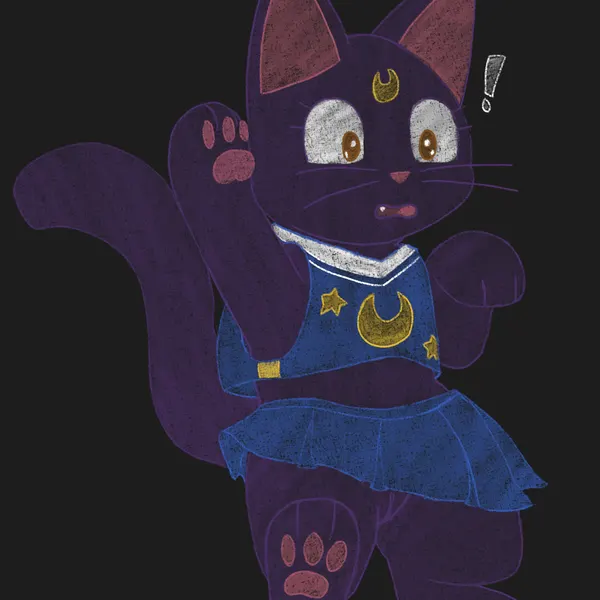 luna (sailor moon) (sailor moon (series)) created by plm40