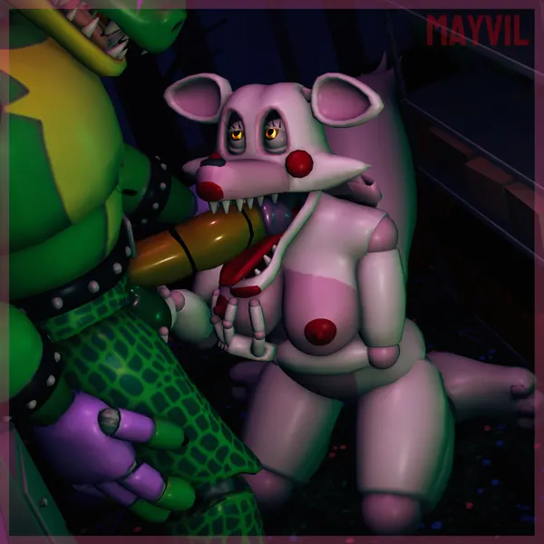 mangle (fnaf), montgomery gator (five nights at freddy's, five nights at freddy's: security breach) created by mayvil