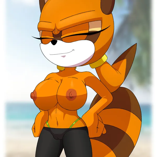 marine the raccoon (sega, sonic the hedgehog (series)) created by thecakeee