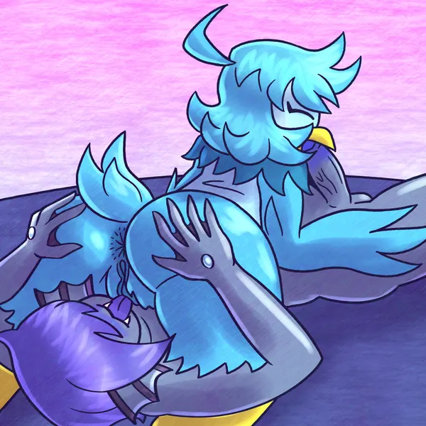 martlet (undertale yellow), moray (undertale yellow) (undertale yellow) created by temporalvacancy