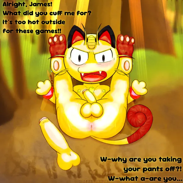 meowth (team rocket) (nintendo, pokemon) created by bananasecret
