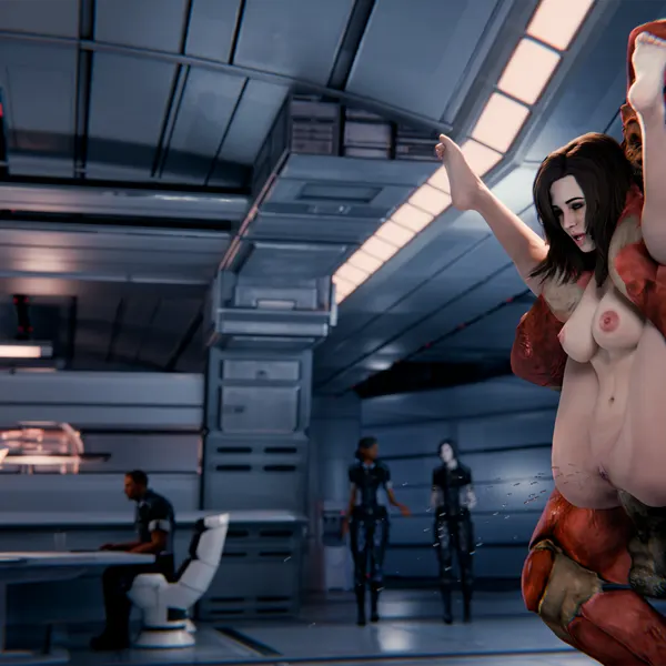 miranda lawson, urdnot wrex (bioware, electronic arts) created by exhunter