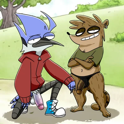 mordecai (regular show), rigby (regular show) (cartoon network, regular show) created by platislut