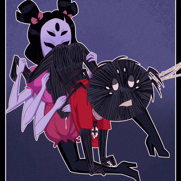 muffet, webber (cult of the lamb, deltarune) created by ascended cake
