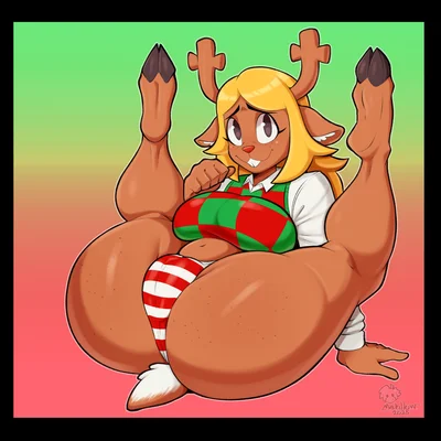 noelle holiday (deltarune, undertale (series)) created by mehdrawings