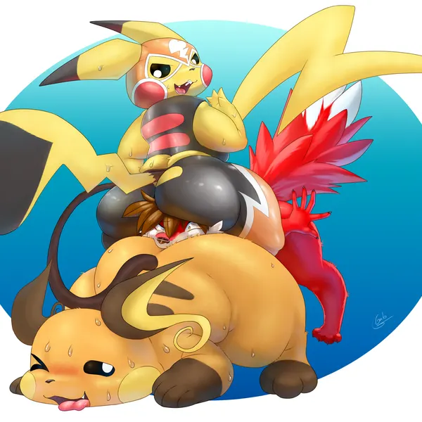pikachu libre (nintendo, pokemon) created by galo
