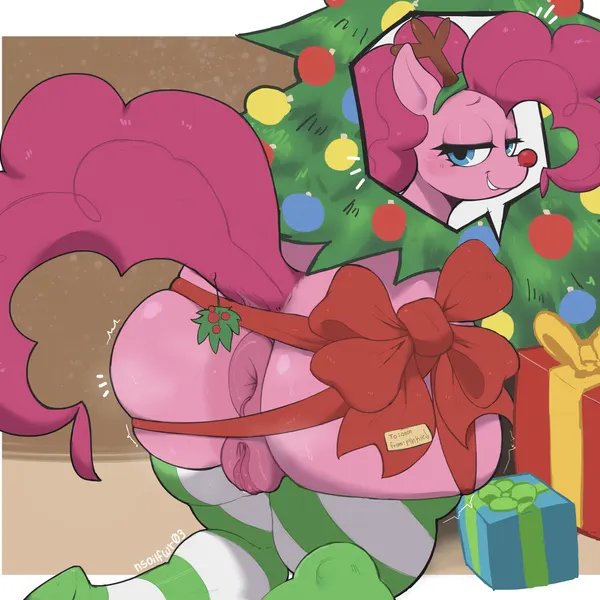 pinkie pie (mlp) (christmas, friendship is magic) created by prisonsong03