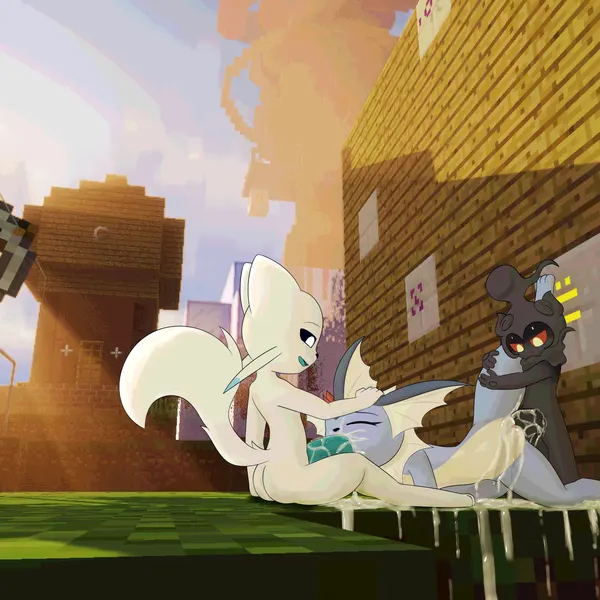 rafa (rekku484), rain the vaporeon (microsoft, minecraft) created by masado802