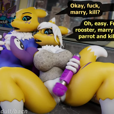 renamon (bacn), renny (bacn) (bandai namco, digimon) created by bacn