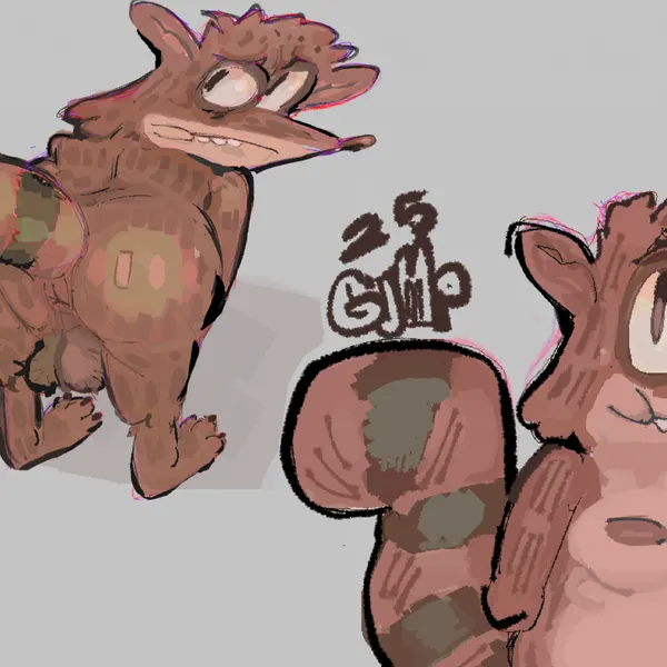 rigby (regular show) (cartoon network, regular show) created by guddlegump