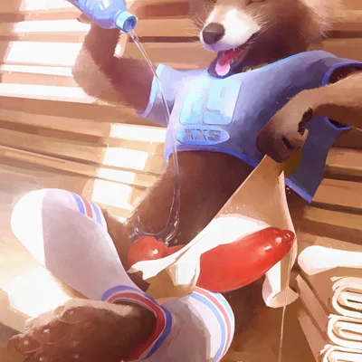 rocket raccoon (guardians of the galaxy, marvel) created by sidekick