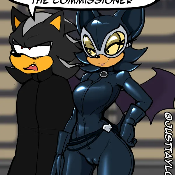 rouge the bat, shadow the hedgehog (sega, sonic the hedgehog (series)) created by justtaylor