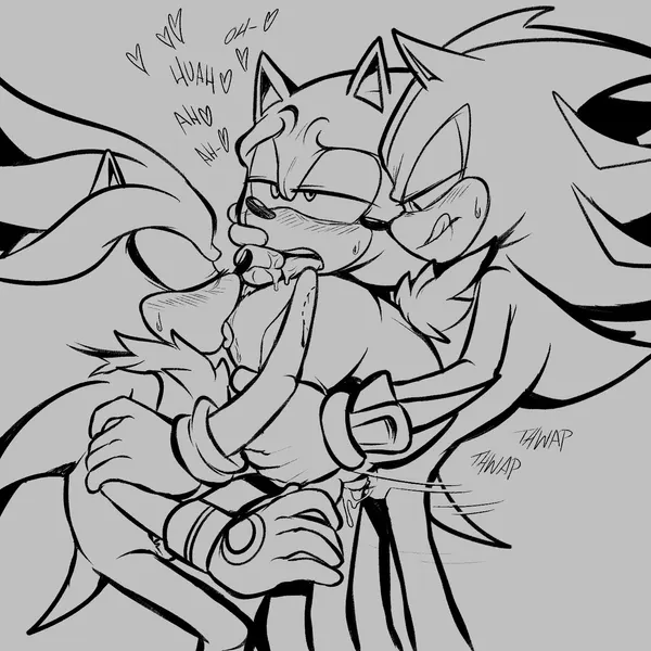 shadow the hedgehog, silver the hedgehog, sonic the hedgehog (sega, sonic the hedgehog (series)) created by shaddycatz