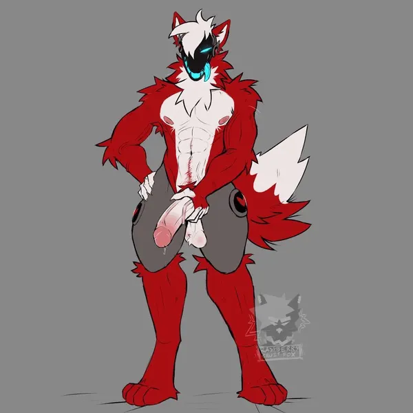 skya the protogen created by raspberry fruit fox