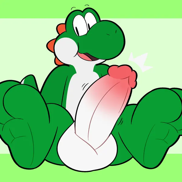 yoshi (character) (mario bros, mythology) created by birdvian