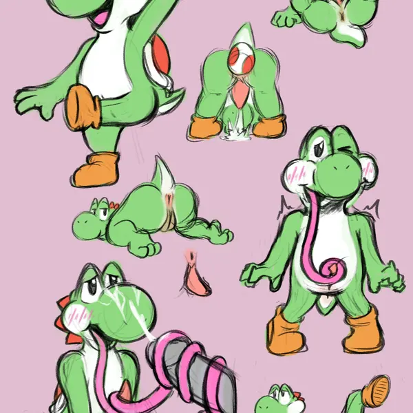 yoshi (character) (mario bros, nintendo) created by pkfreak