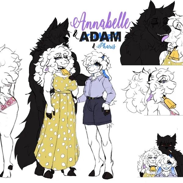 adam manchester, annabelle (lizarian), pharis (lizarian) created by butcher pal